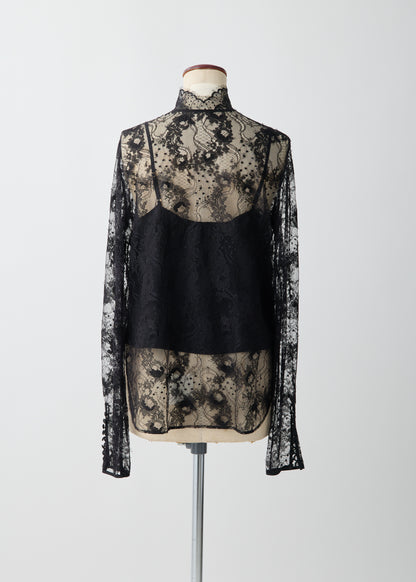 受注　Lace／blouse black【F015-08017】
