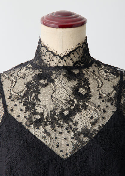 受注　Lace／blouse black【F015-08017】