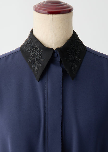 Stretch Twill (Spiraea)／one-piece navy・black【F015-05011】