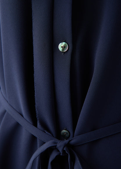 受注　Stretch Twill (Spiraea)／blouse navy・black【F015-08013】