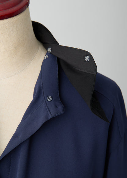 受注　Stretch Twill (Spiraea)／blouse navy・black【F015-08013】