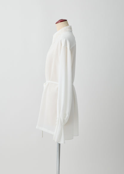 受注　Stretch Twill (Spiraea)／blouse white【F015-08013】