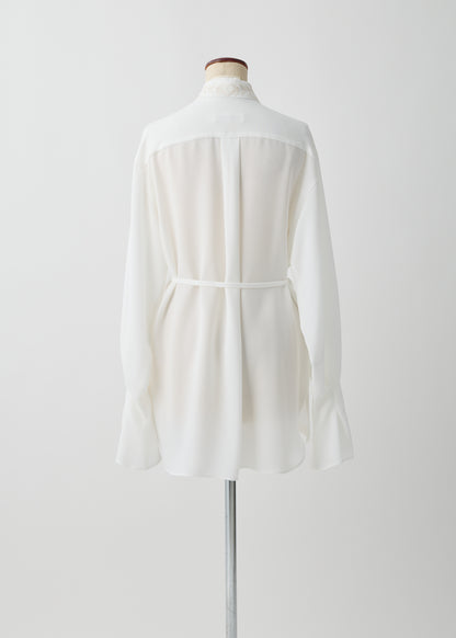 受注　Stretch Twill (Spiraea)／blouse white【F015-08013】