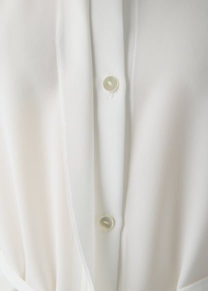 受注　Stretch Twill (Spiraea)／blouse white【F015-08013】