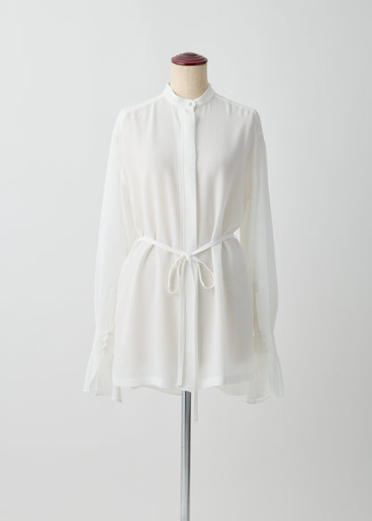 受注　Stretch Twill (Spiraea)／blouse white【F015-08013】