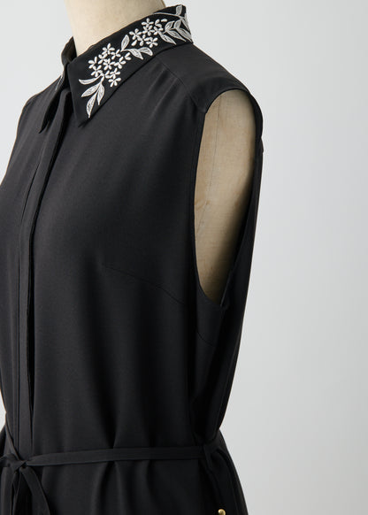 受注　Stretch Twill (Spiraea)／one-piece navy・black【F015-05011】