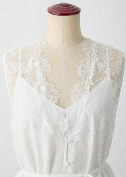 受注　Lace／one-piece white【F015-05018】