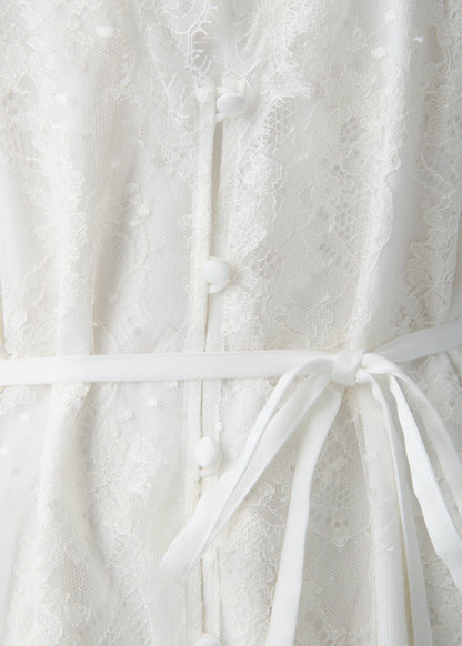受注　Lace／one-piece white【F015-05018】
