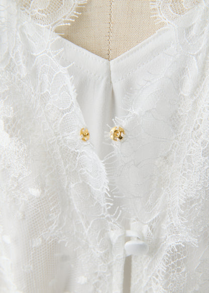 受注　Lace／one-piece white【F015-05018】