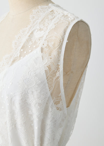 受注　Lace／one-piece white【F015-05018】
