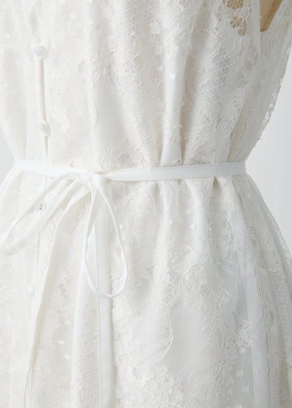 受注　Lace／one-piece white【F015-05018】