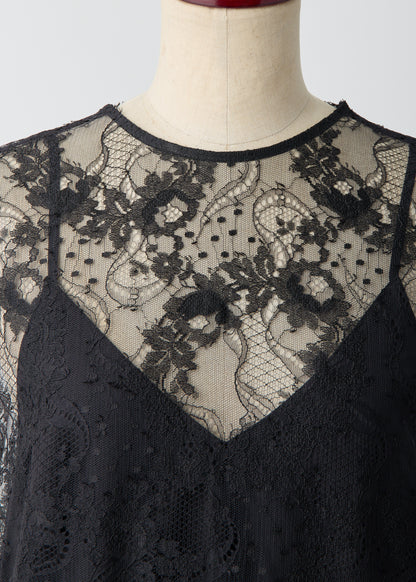 受注　Lace／one-piece black【F015-05018】