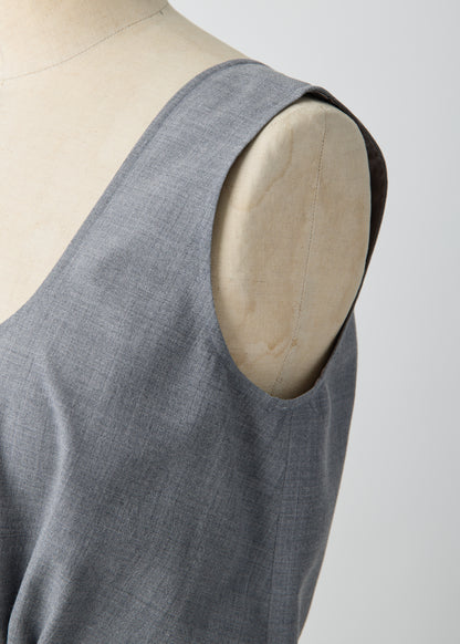 受注　2/80 Wool／one-piece H-gray【F015-05007】