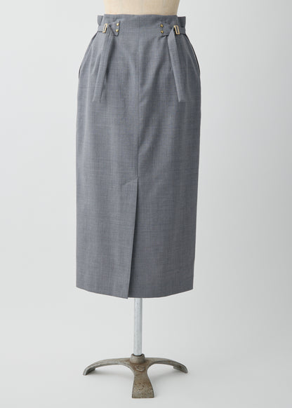 受注　2/80 Wool／skirt H-gray【F015-07006】