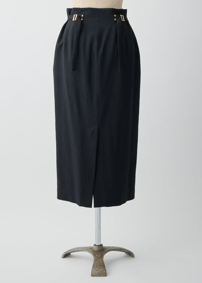 受注　2/80 Wool／skirt black【F015-07006】