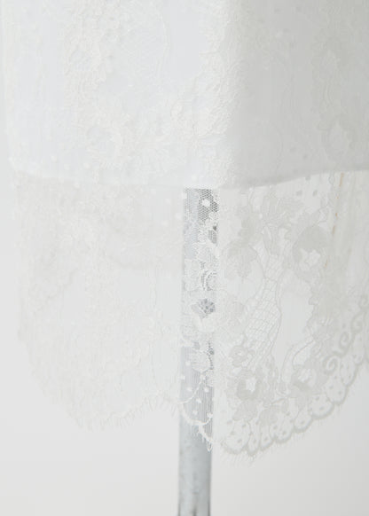 受注　Lace／skirt white【F015-07016】