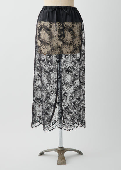受注　Lace／skirt black【F015-07016】
