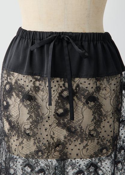 受注　Lace／skirt black【F015-07016】