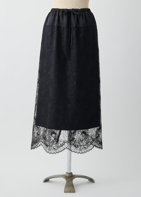 受注　Lace／skirt black【F015-07016】