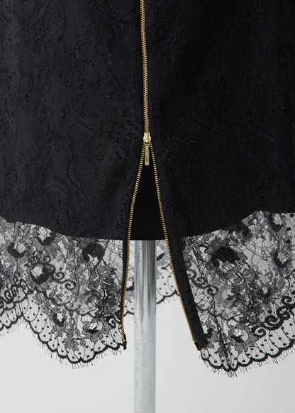 受注　Lace／skirt black【F015-07016】