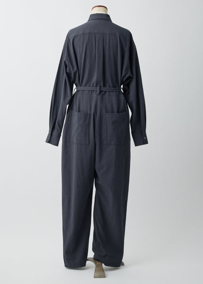 受注　Organic Field／jumpsuit white・ blue・navy・black【F015-06009】