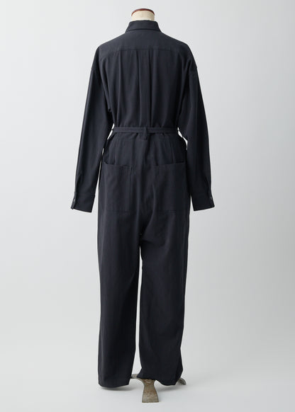 受注　Organic Field／jumpsuit white・ blue・navy・black【F015-06009】