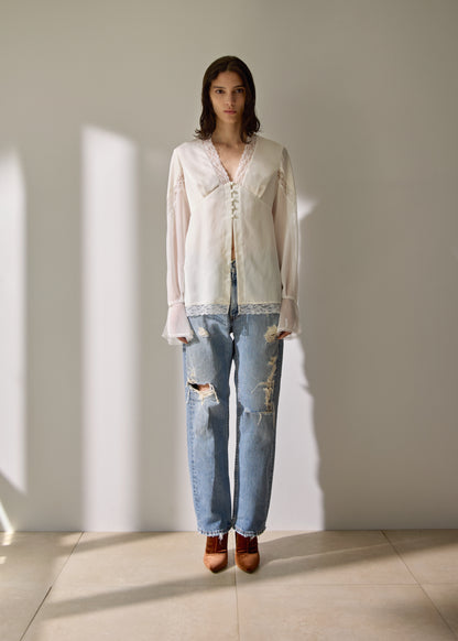 受注　satin／blouse【F016-08015】