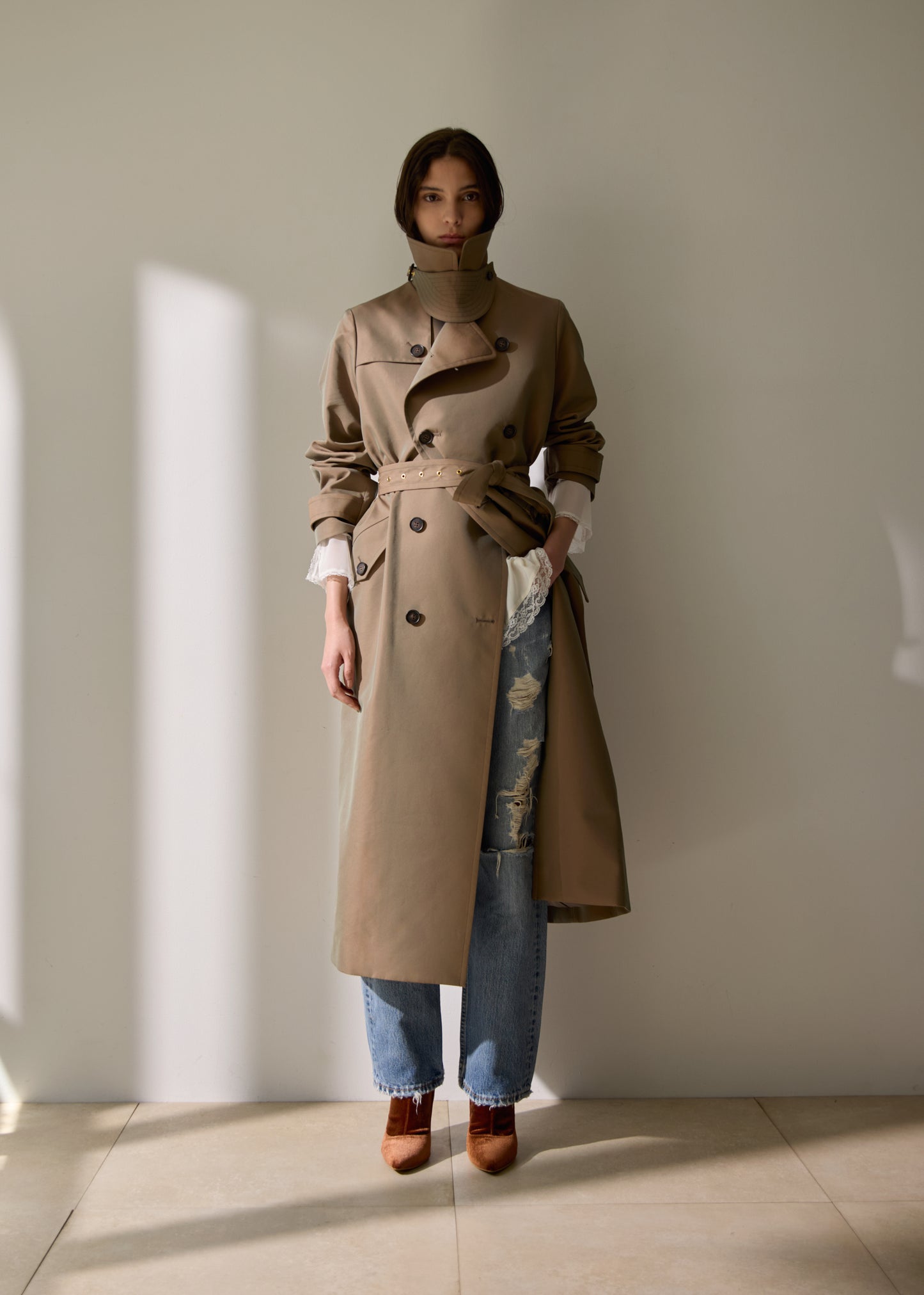 受注　Water-repellent twill／coat【F016-09013】
