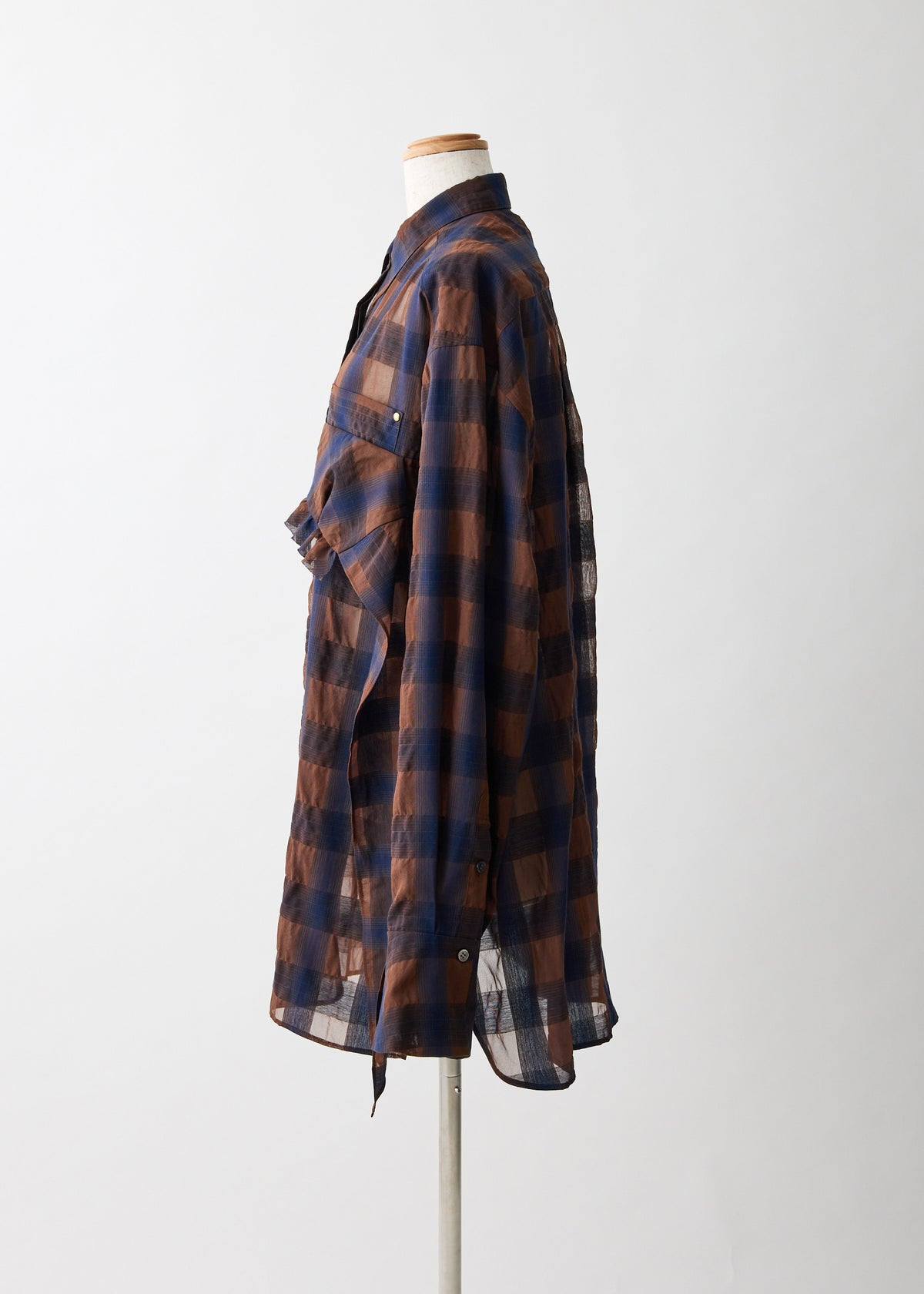 Veil Check／blouse【F016-08003】