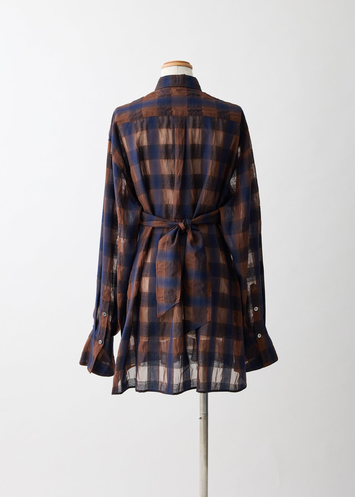 Veil Check／blouse【F016-08003】
