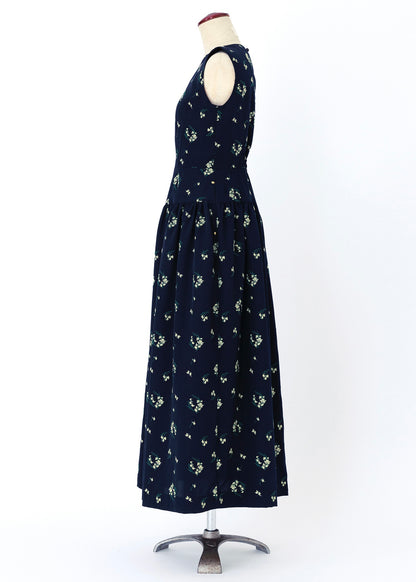 受注　Violet flower crown P／one-piece navy【F014-05026】