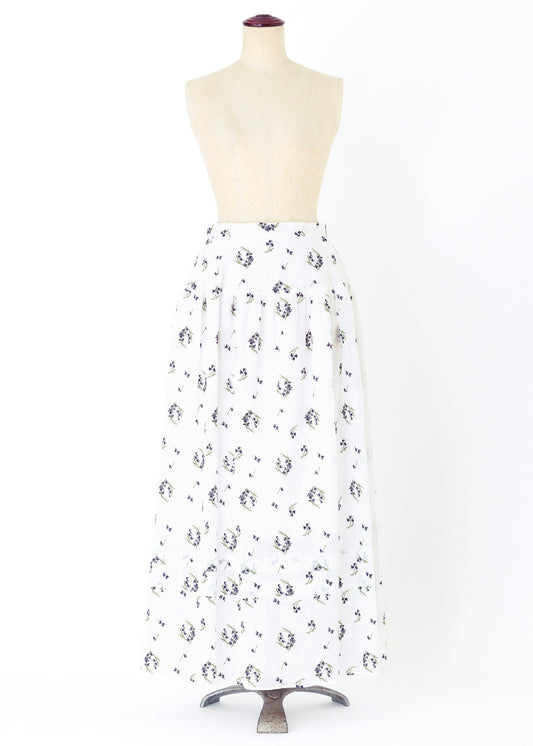 受注　Violet flower crown C／skirt white【F014-07022】