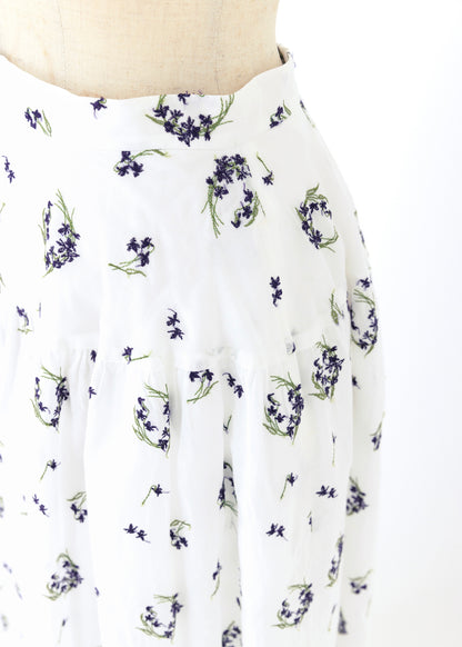 受注　Violet flower crown C／skirt white【F014-07022】