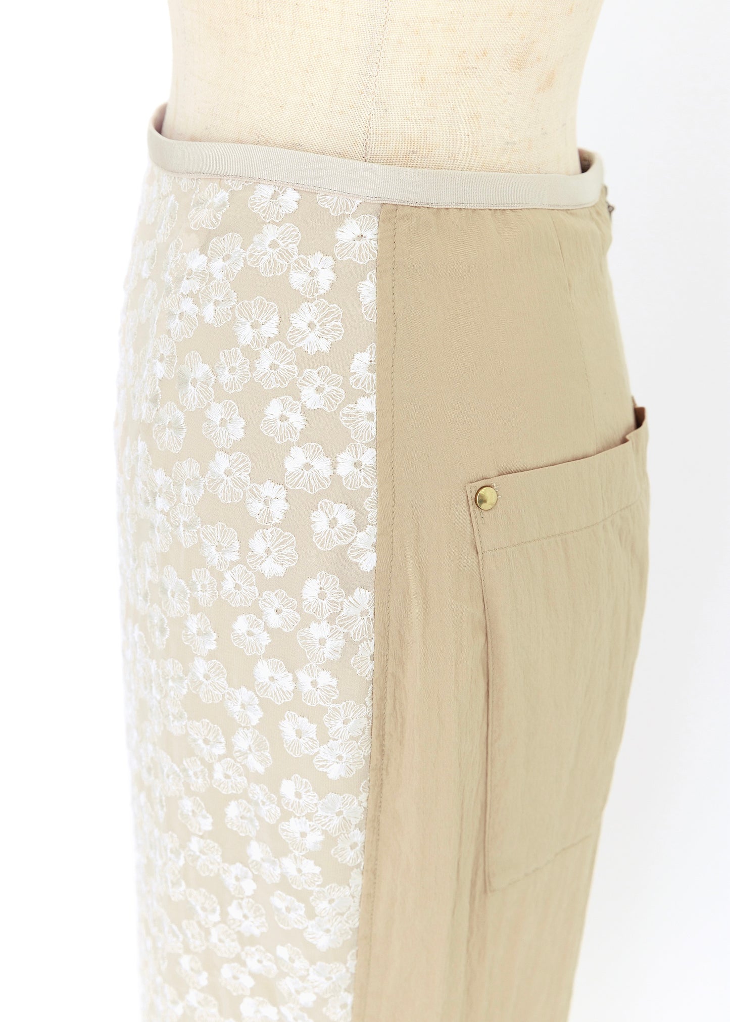 受注　flower garden／skirt beige【F014-07024】