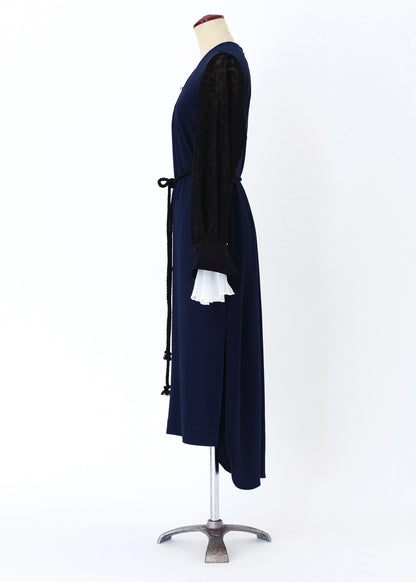 受注　back satin／one-piece navy【F014-05012】