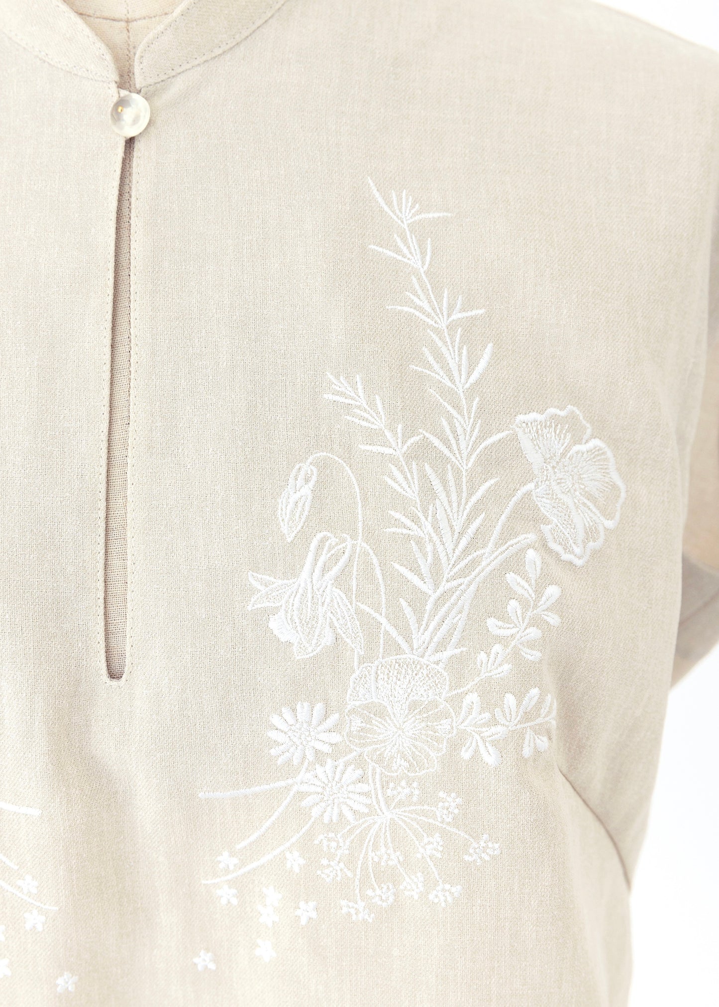 受注　Chinoiserie／blouse ecru ×white【F014-08017】