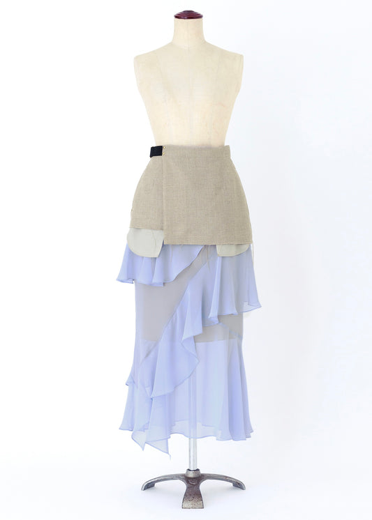 受注　chiffon MIX／skirt lilac【F014-07030】